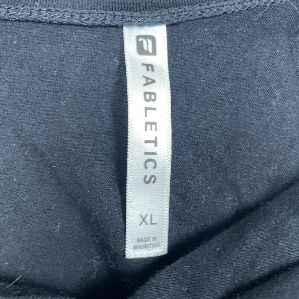 Fabletics Womens Twist Front Long Sleeve Top XL Black a1511 - Picture 3 of 9